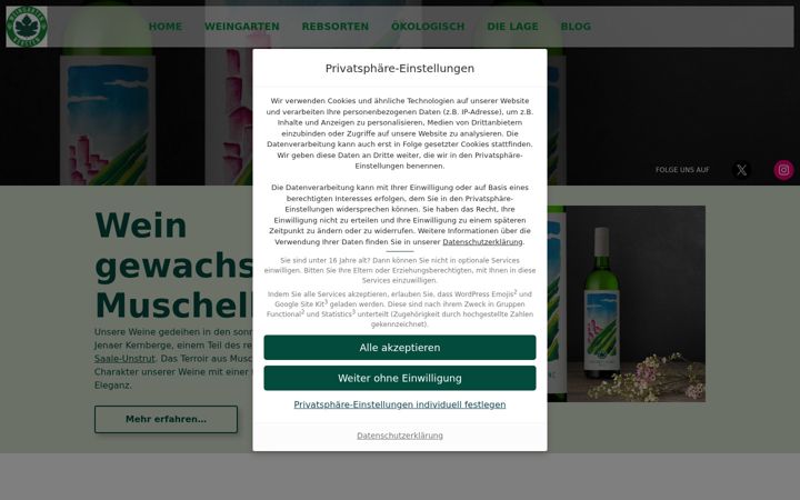 Ekraanipilt saidist weingarten-kersten.de