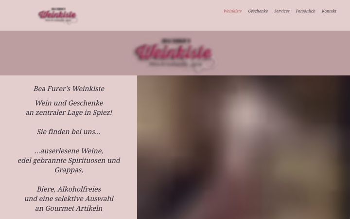 Screenshot of weinundgeschenke.ch