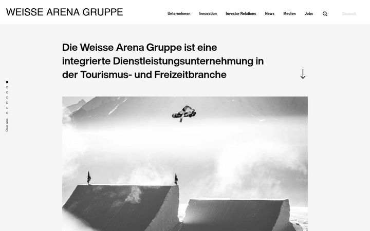 Skjermbilde av weissearena.com