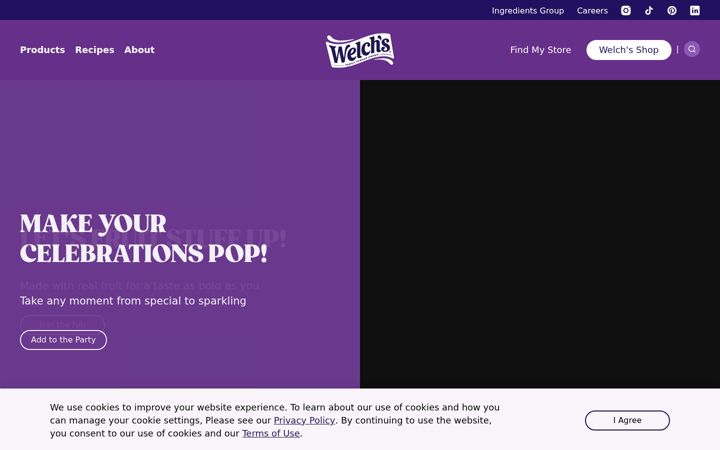 Screenshot of welchs.com