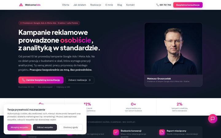 Screenshot of welcomeads.pl
