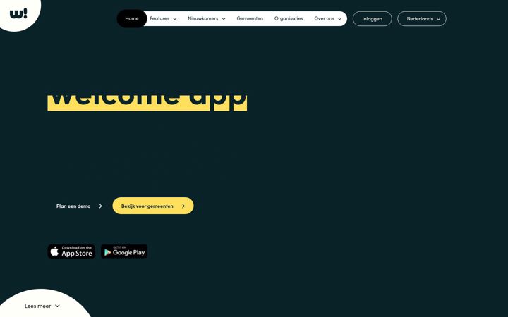 Képernyőkép: welcomeapp.nl