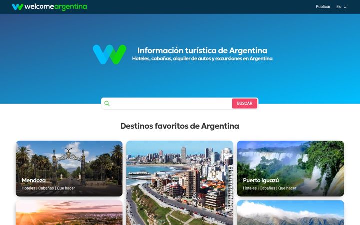 Screenshot of welcomeargentina.com