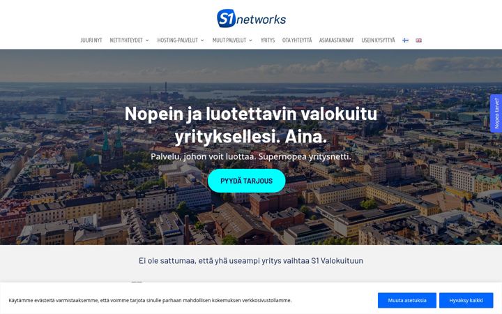 Screenshot of welcomnet.fi