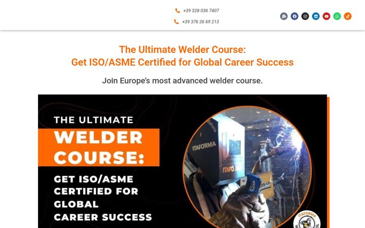 Screenshot of weldercourse.com