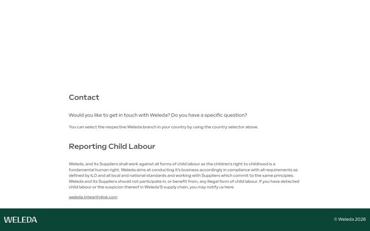 Screenshot of weleda.com