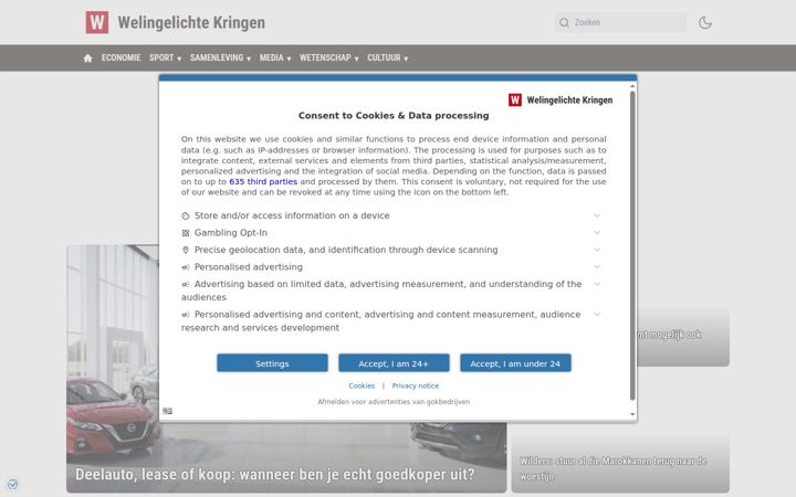 Screenshot of welingelichtekringen.nl