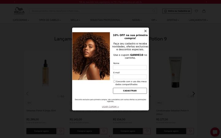 Screenshot of wella.com.br