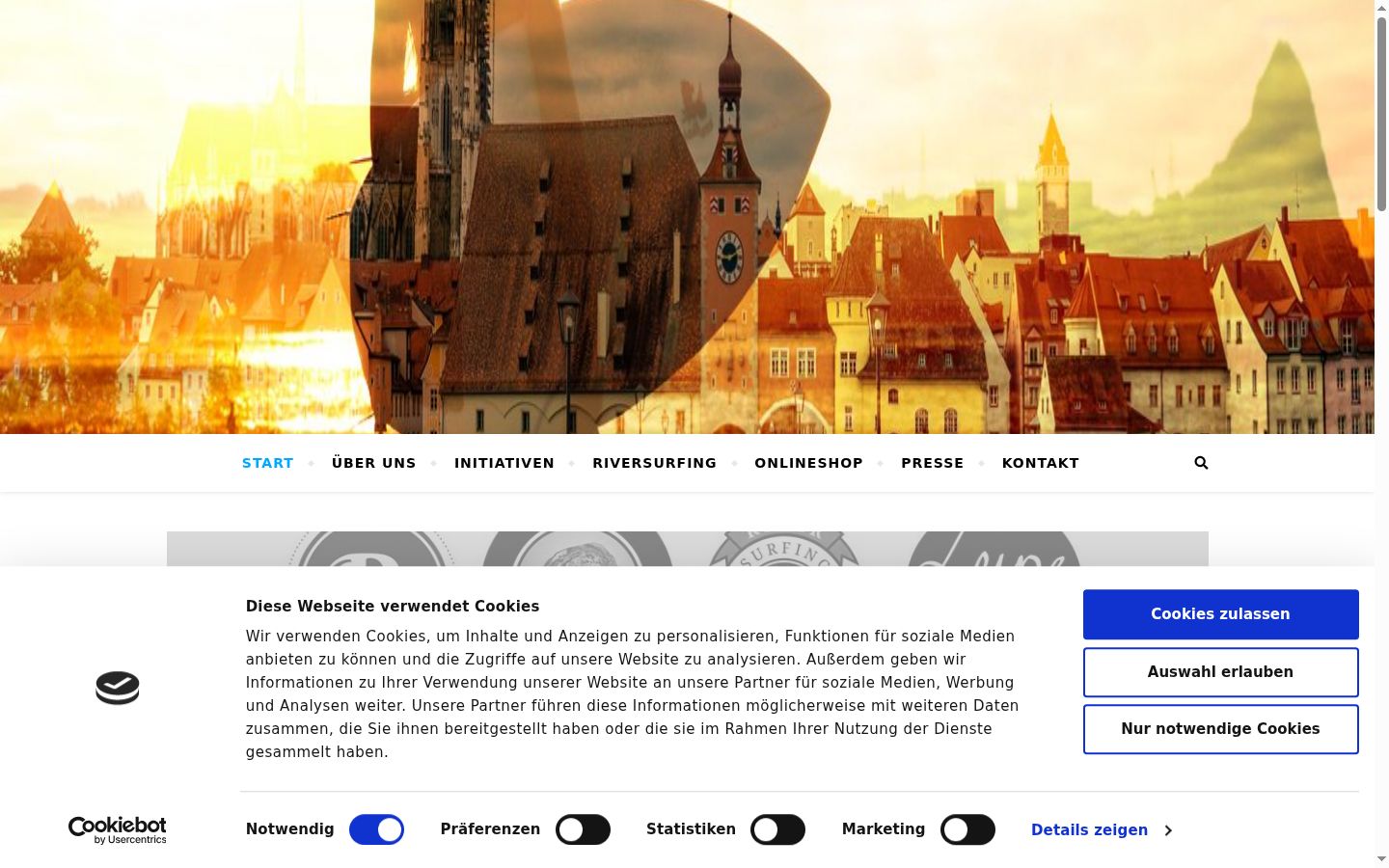Screenshot des Einwilligungsbanners vor jeglicher Interaktion