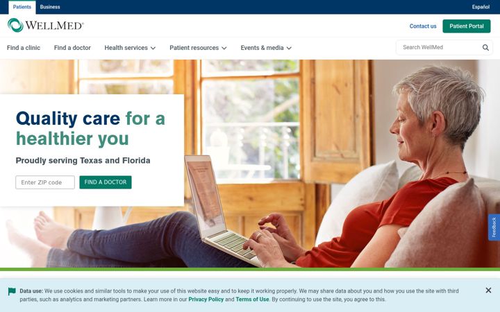 Screenshot of wellmedhealthcare.com