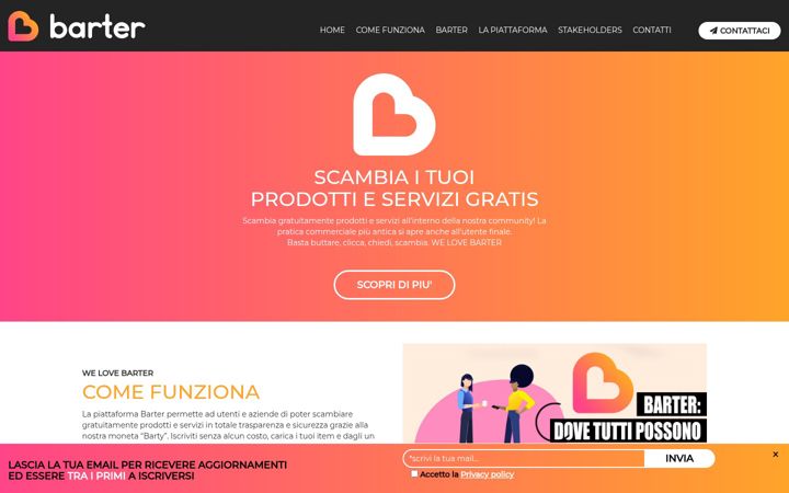 Screenshot of welovebarter.com