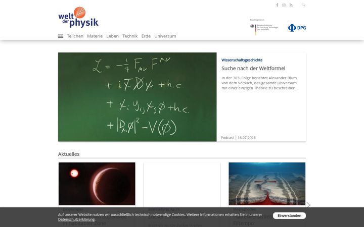 Screenshot of weltderphysik.de
