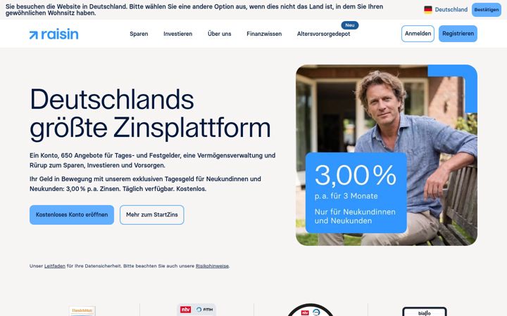 Screenshot of weltsparen.de