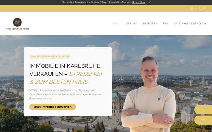Snímek obrazovky weltz-immobilien.de