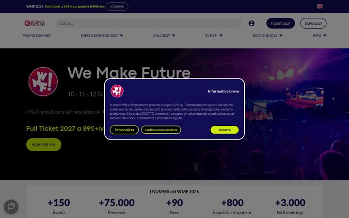 Screenshot of wemakefuture.it