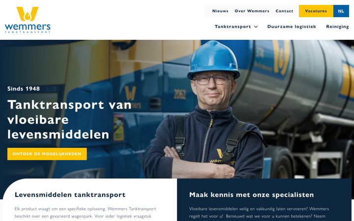 Screenshot of wemmers.nl