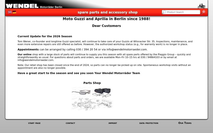 Screenshot of wendelmotorraeder.de