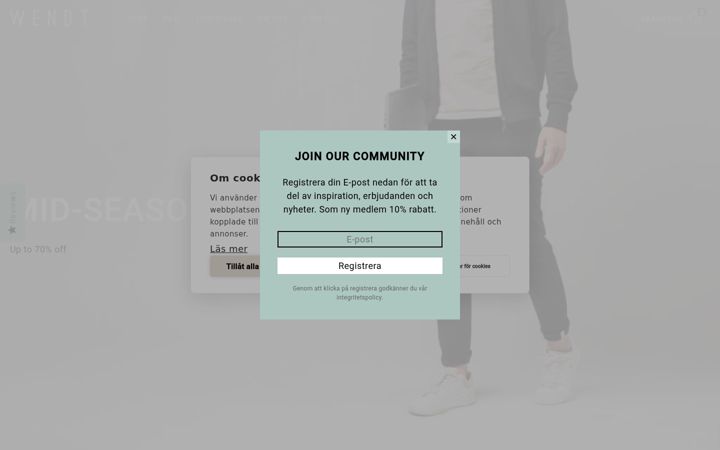 Screenshot of wendtclothing.com