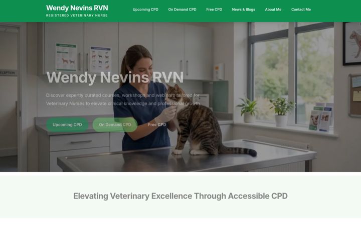 Ekrano kopija wendynevins.com
