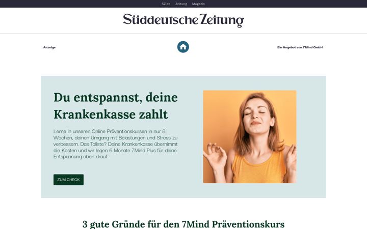 Posnetek zaslona wenigstress.de