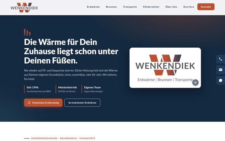 Screenshot του wenkendiek.de