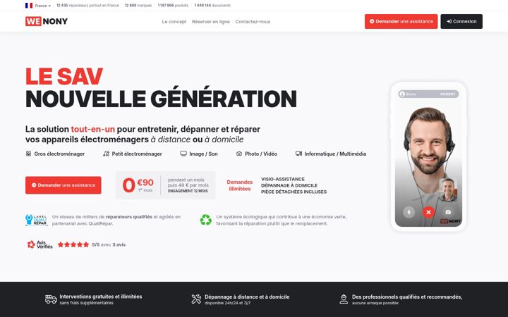Screenshot of wenony.fr