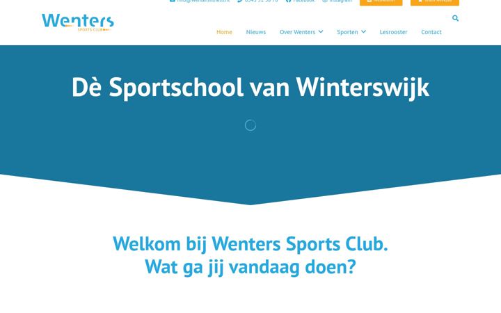 Zrzut ekranu wentersfitness.nl
