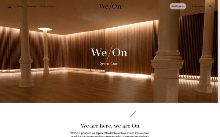 Captură de ecran a weonclub.com
