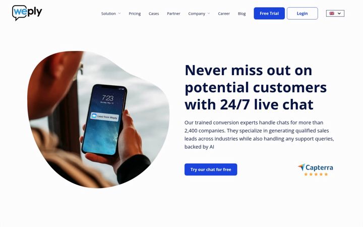 Screenshot of weply.chat