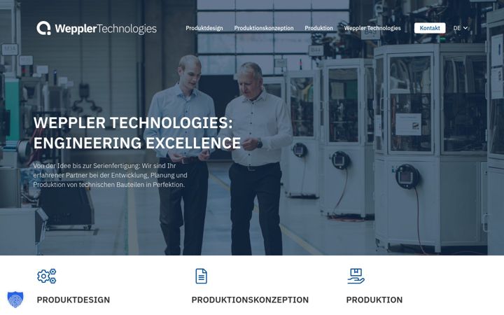 Zrzut ekranu weppler-technologies.com