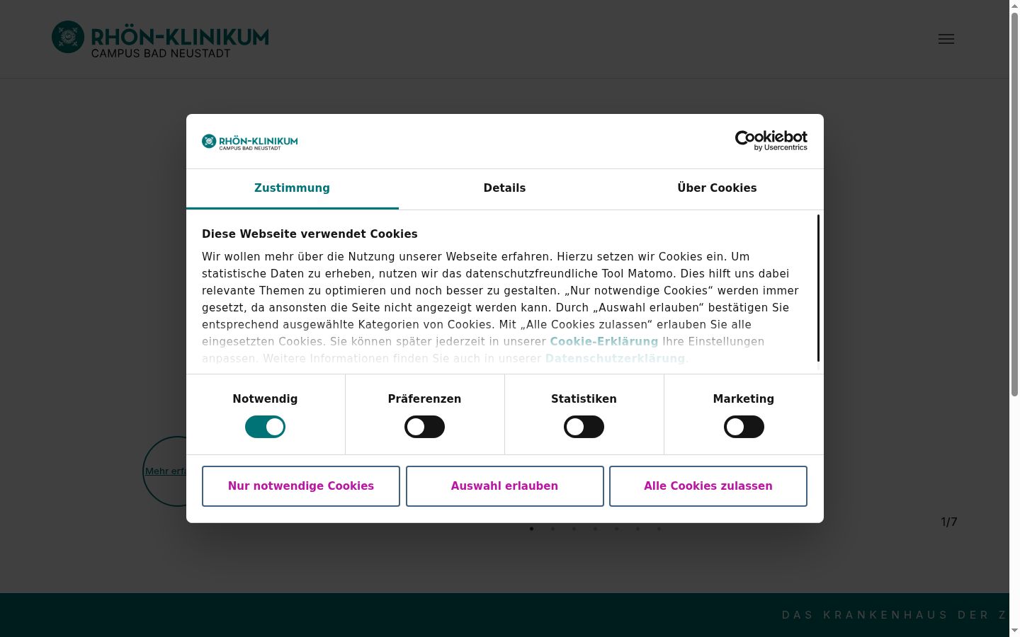 Screenshot del banner di consenso mostrato prima di qualsiasi interazione