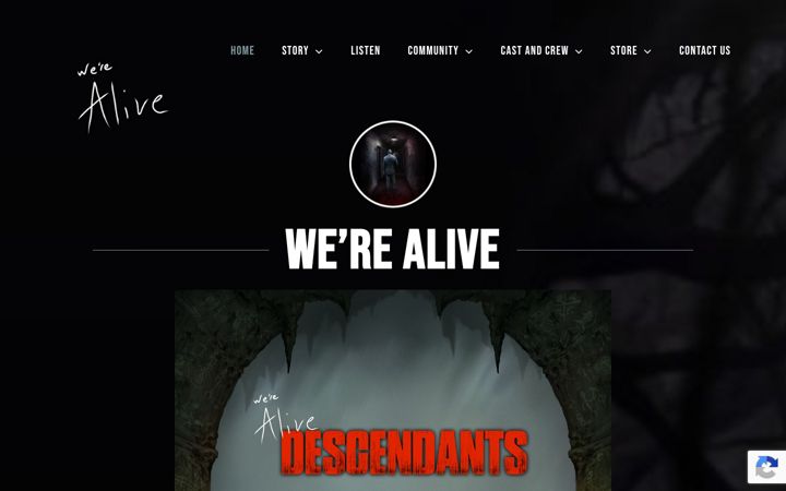 Screenshot of werealive.com