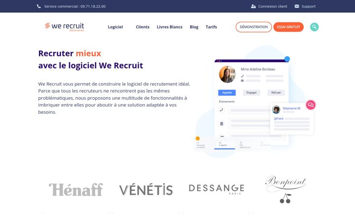 Screenshot of werecruit.io