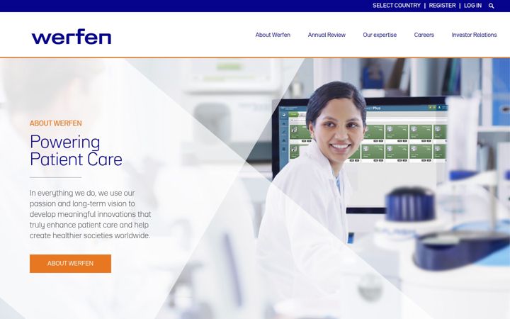 Screenshot of werfen.com
