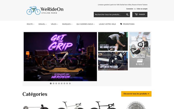 Screenshot of werideoncycling-shop.com