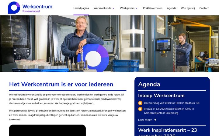 Snímek obrazovky werkcentrumrivierenland.nl