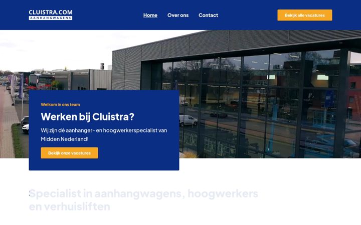 Posnetek zaslona werkenbijcluistra.nl