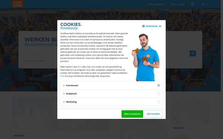 Screenshot of werkenbijcoolblue.be