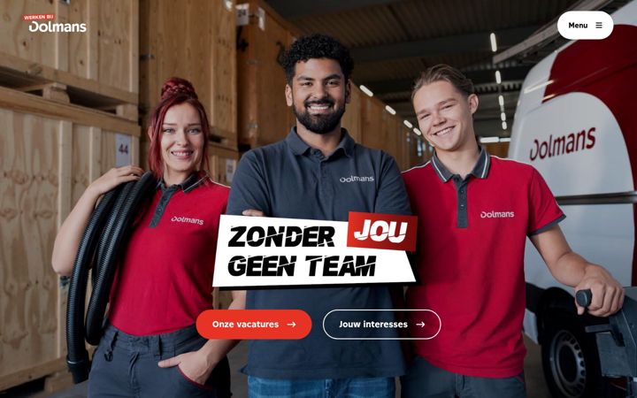 Screenshot of werkenbijdolmans.com