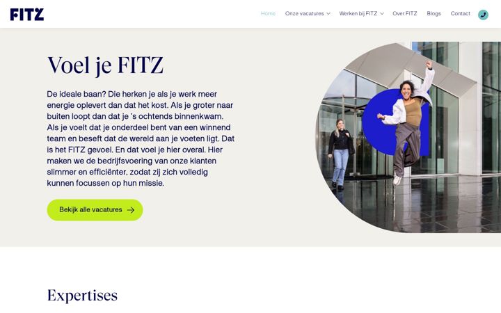 Screenshot ta' werkenbijfitz.nl