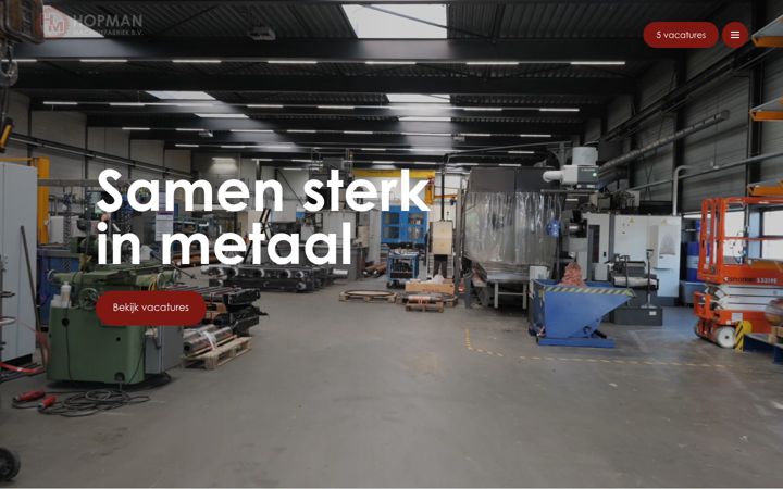 Screenshot ta' werkenbijhopman.nl