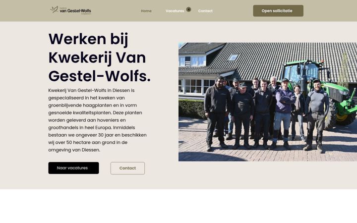 Captură de ecran a werkenbijkwekerijvangestel-wolfs.nl