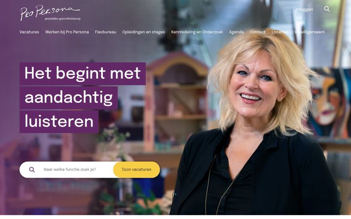 Capture d'écran de werkenbijpropersona.nl