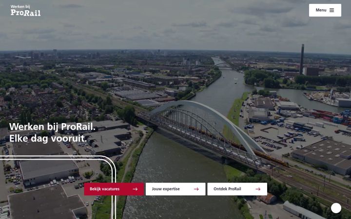 Screenshot of werkenbijprorail.nl