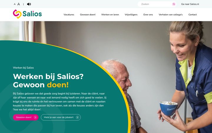 Captura de ecrã de werkenbijsalios.nl