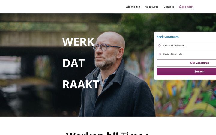 Screenshot von werkenbijtimon.nl