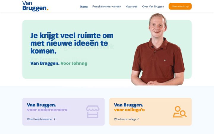 Screenshot of werkenbijvanbruggen.nl