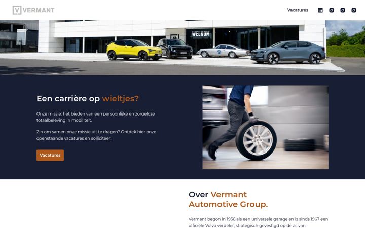 Screenshot of werkenbijvermant.be