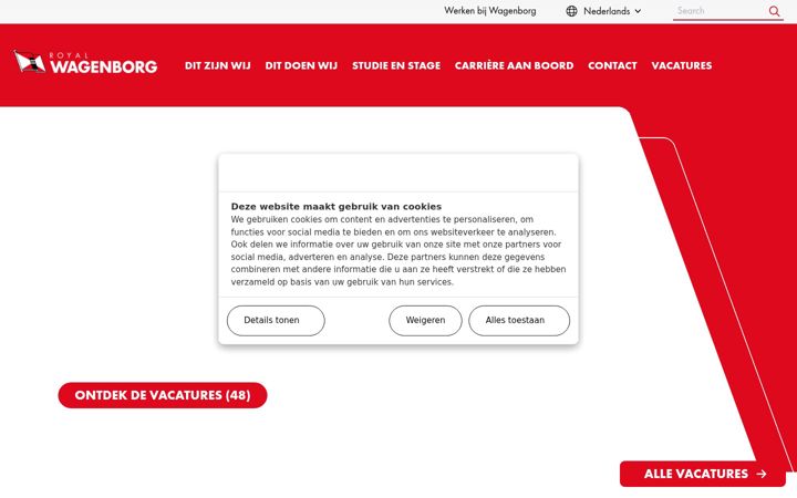 Zrzut ekranu werkenbijwagenborg.com