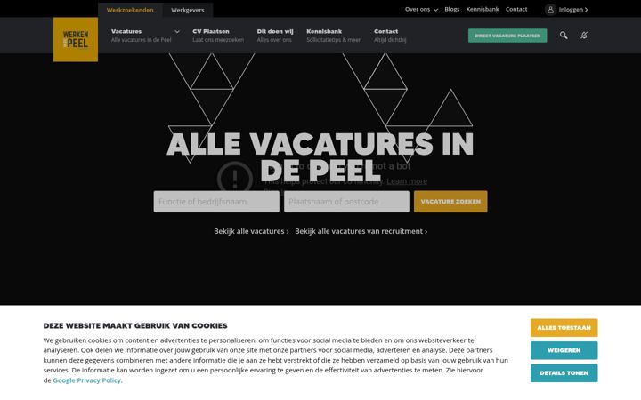 Screenshot stránky werkenindepeel.nl
